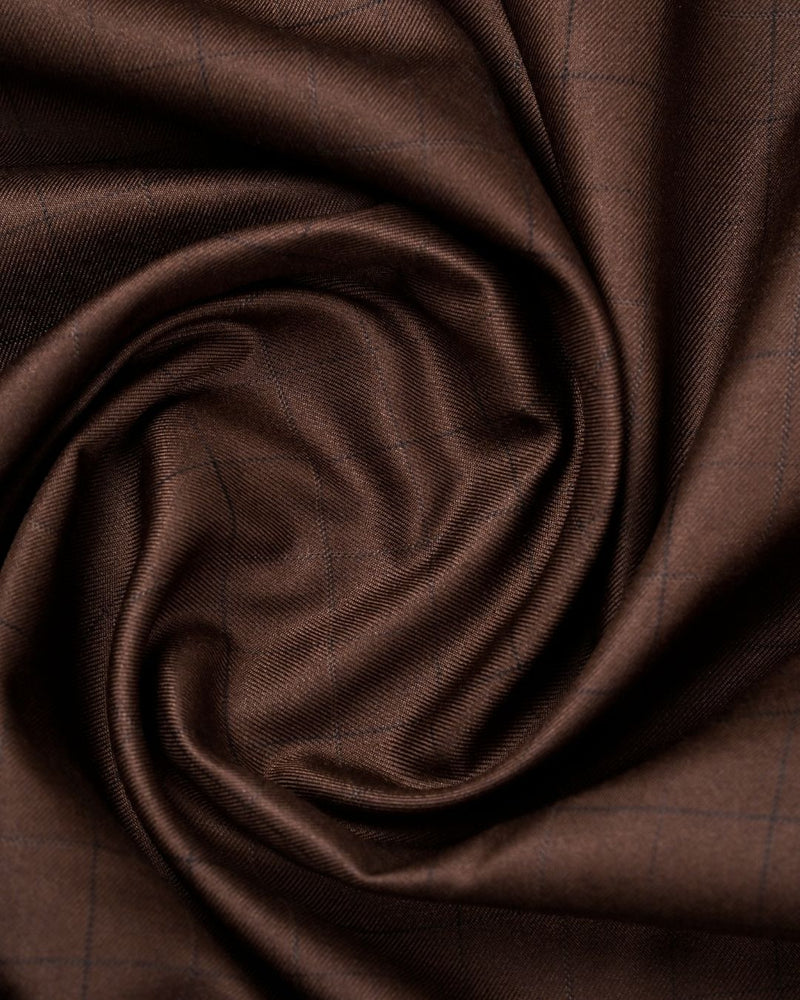 Chocolate Brown Checks- Full-Cotton Rich