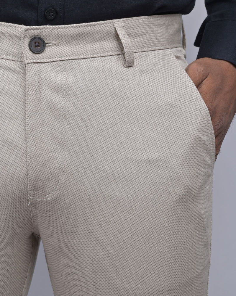 Metal Cream Printed - 2 way stretch - COTTON PANT