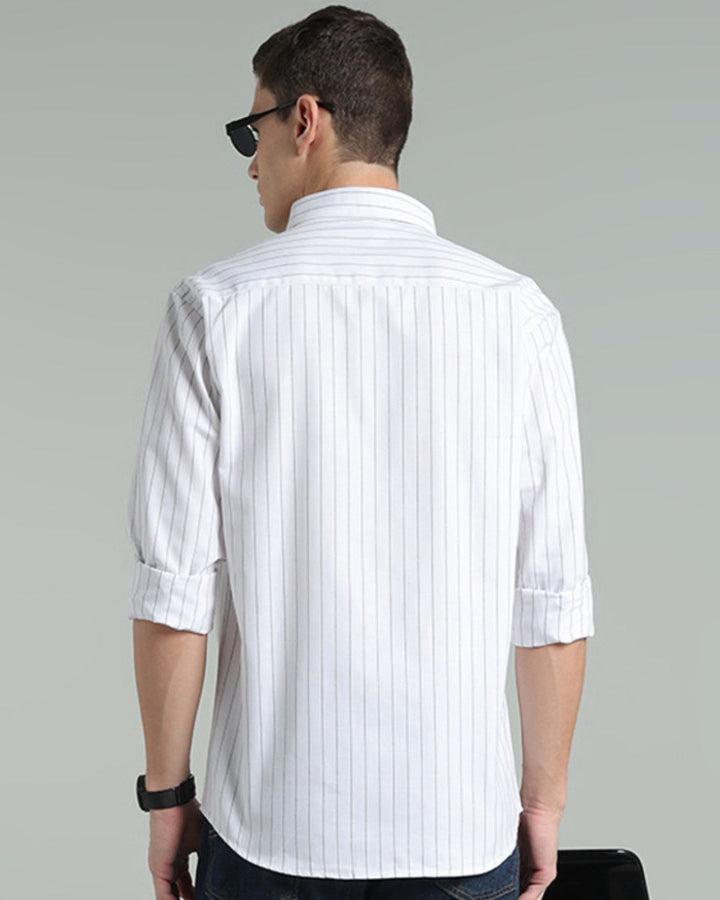 White Vertical Stripes -Full-Stain Proof