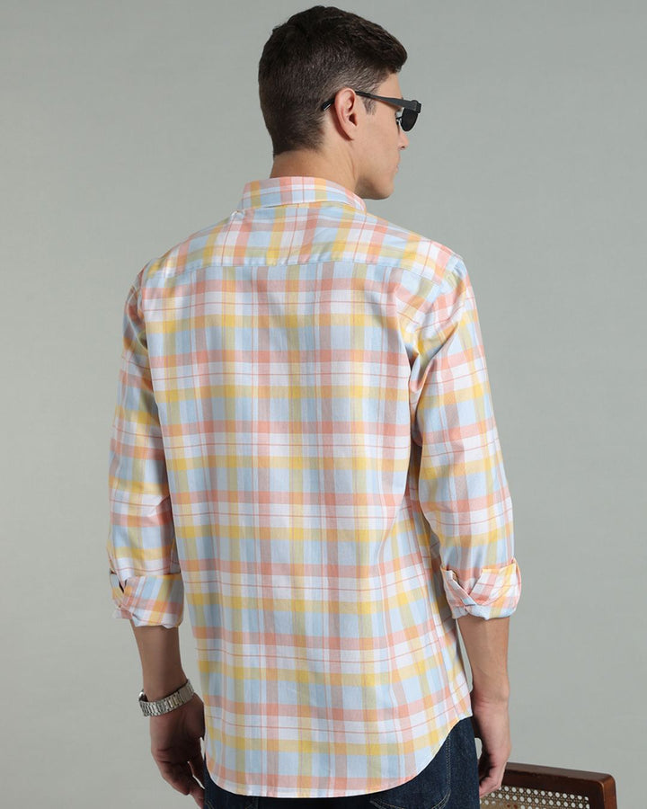 Spring Orange Checks -Full-Stain Proof