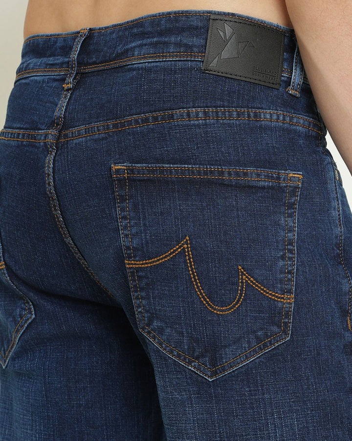 Striped Deep Blue - Denim Jeans