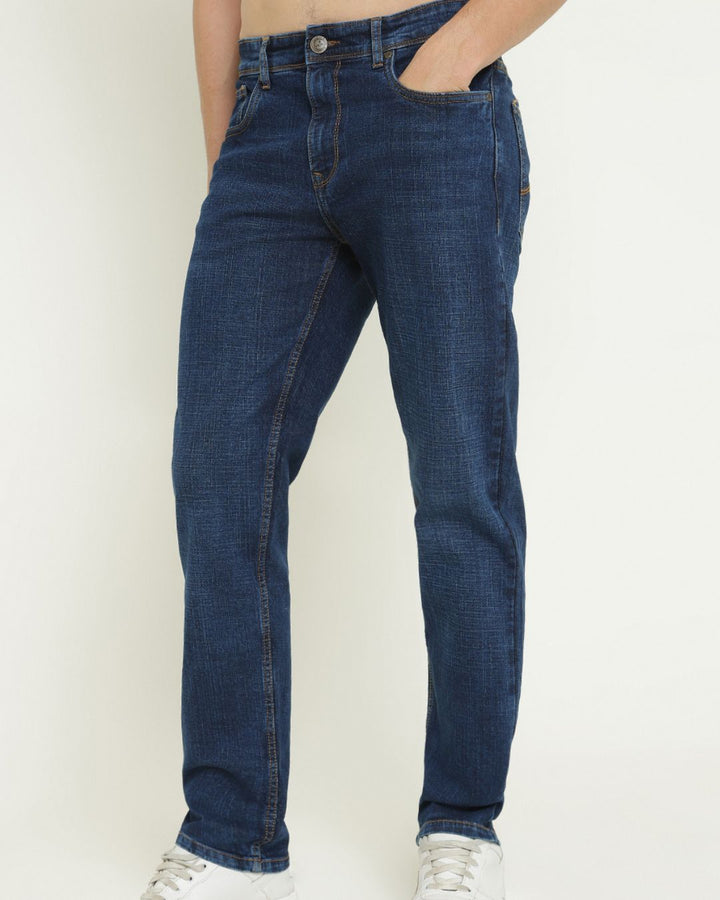 Striped Deep Blue - Denim Jeans