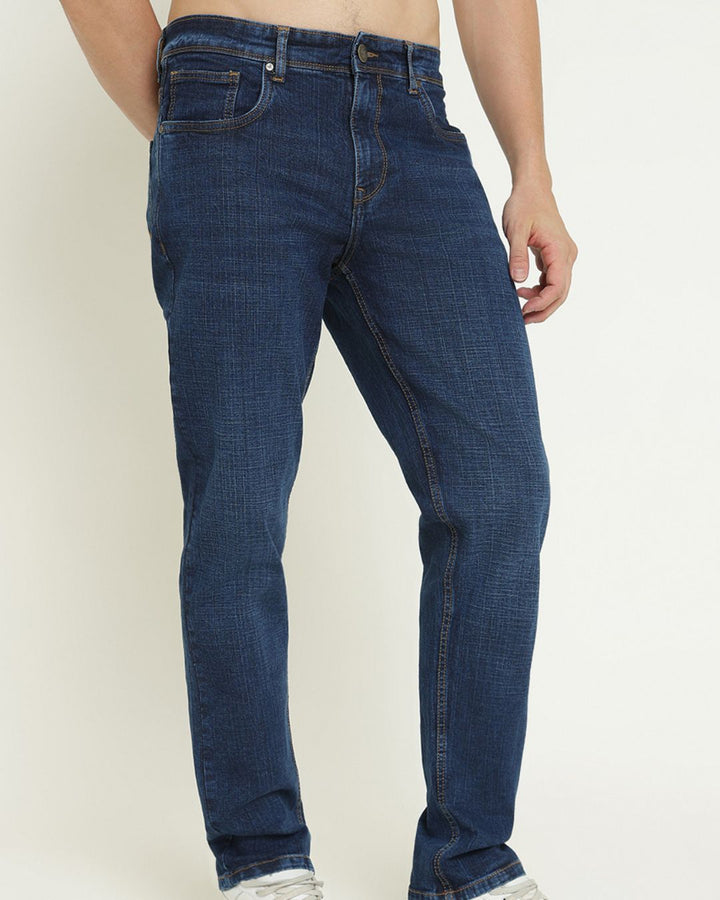 Striped Deep Blue - Denim Jeans