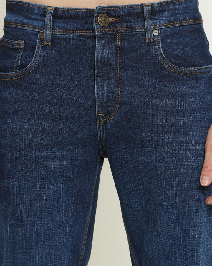 Striped Deep Blue - Denim Jeans