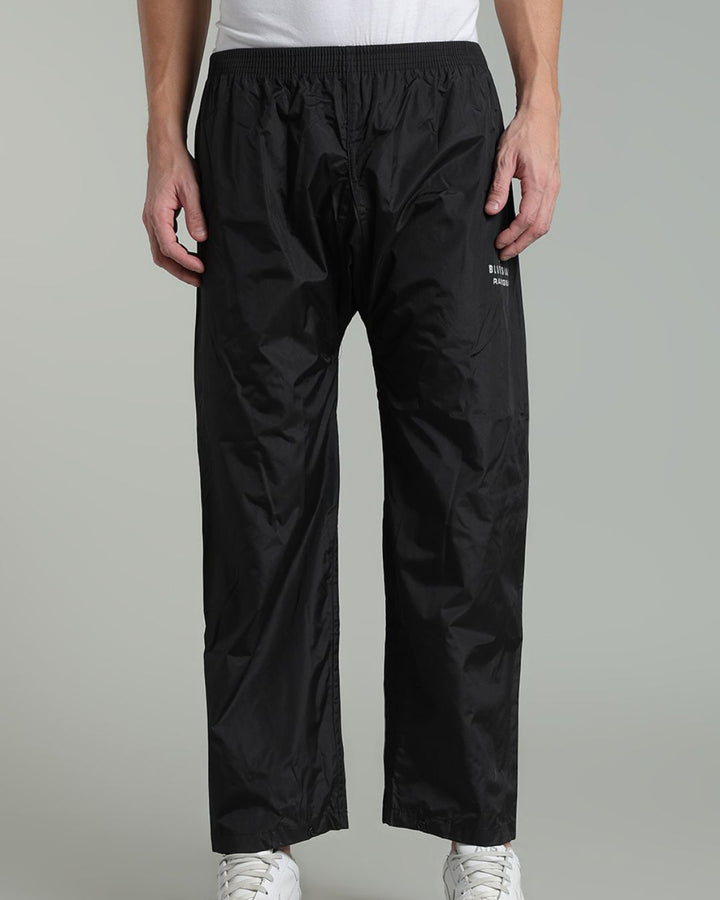 Black with Red Shoulder Panel - Rain Jacket with Pant