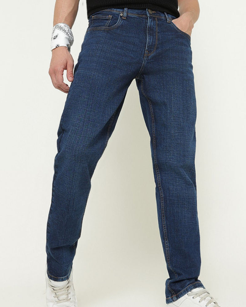 Striped Deep Blue - Denim Jeans
