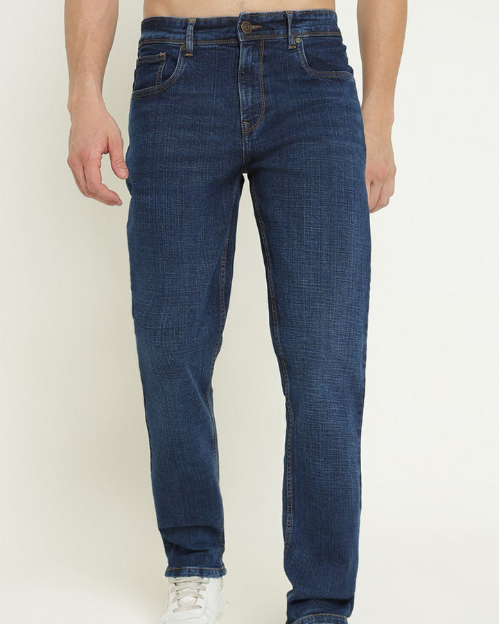 Striped Deep Blue - Denim Jeans