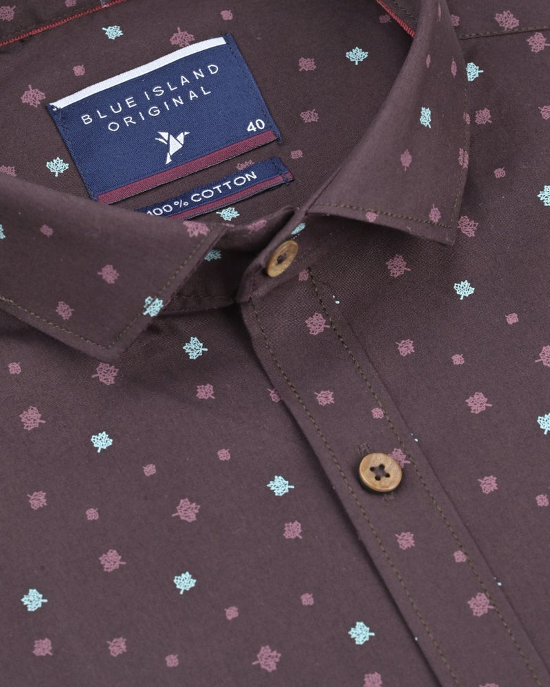 Choco Brown Print -Full-Stain Proof