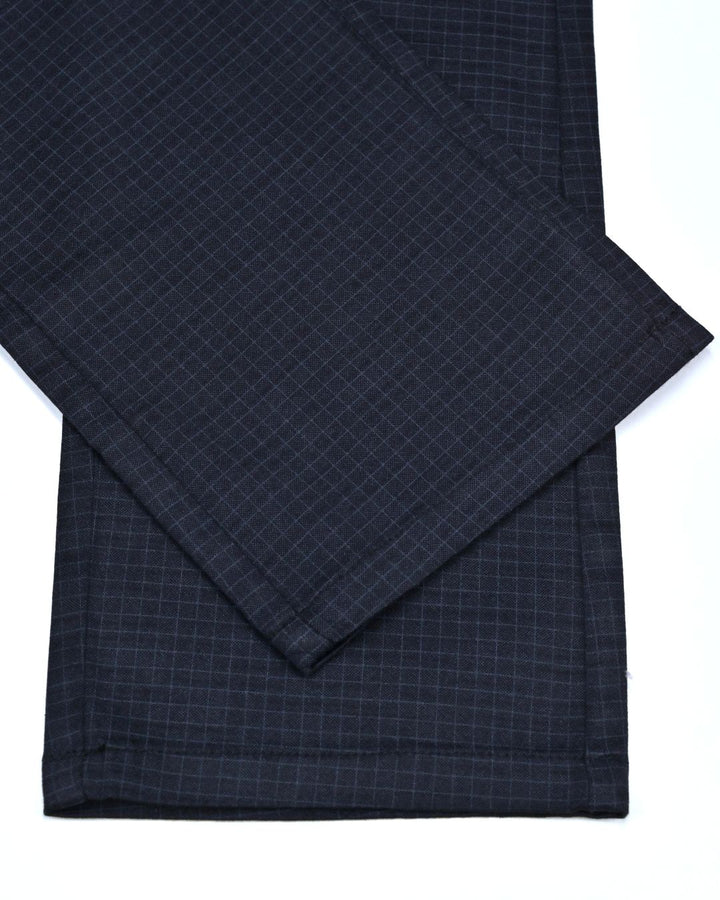 Black Grid Checks - 2 way stretch - COTTON PANT
