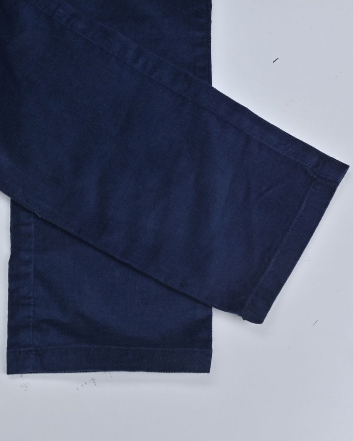 Sapphire Blue Hex Printed - Corduroy Pant