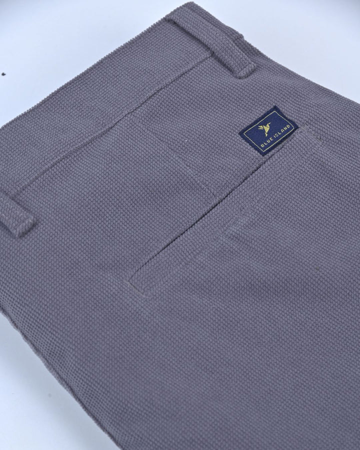 Grey Textured - Corduroy Pant