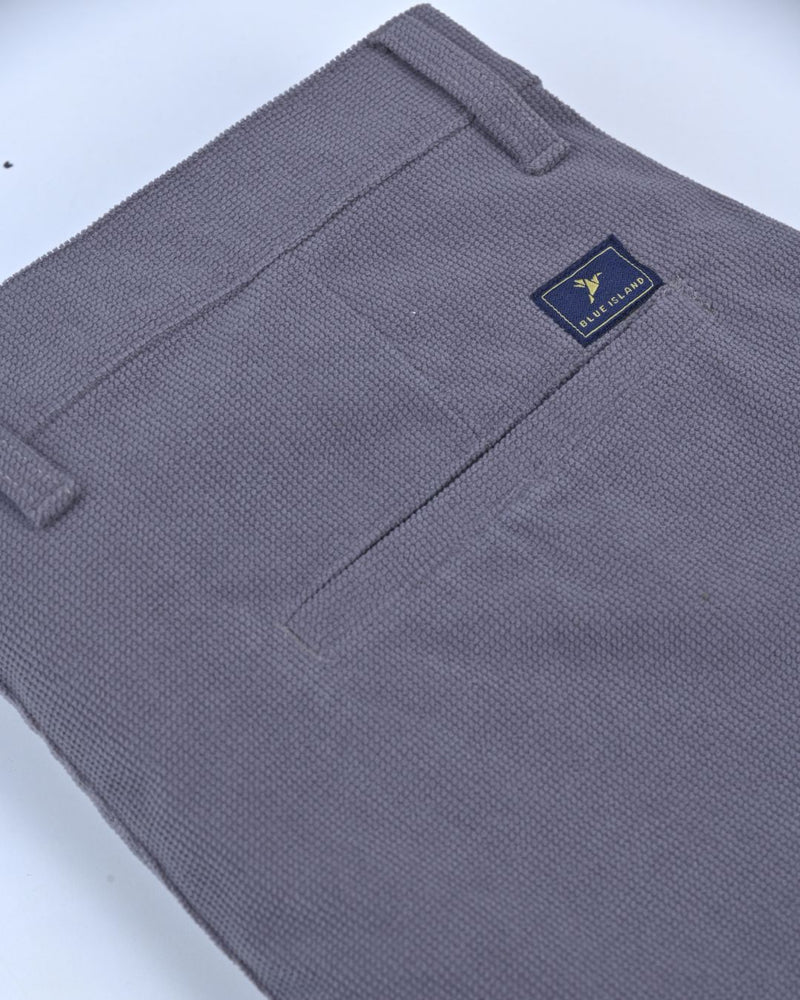 Grey Textured - Corduroy Pant