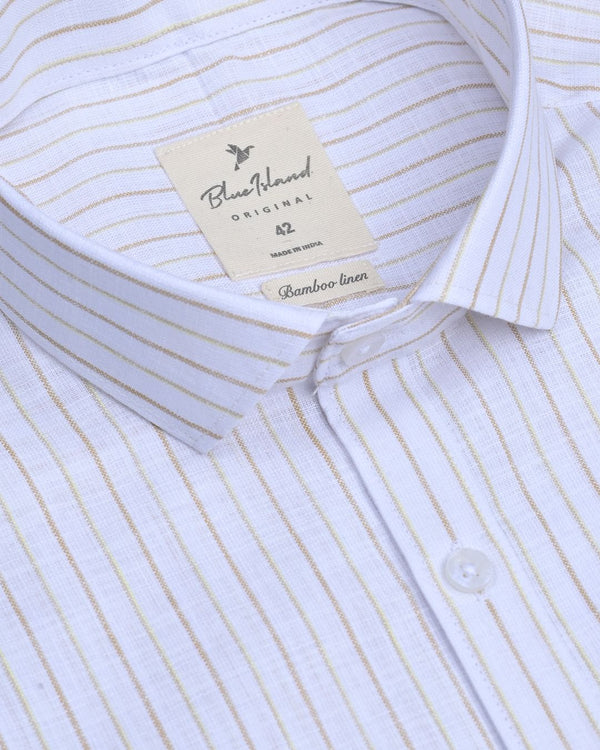 Desert Storm Stripes -Full-Bamboo Linen