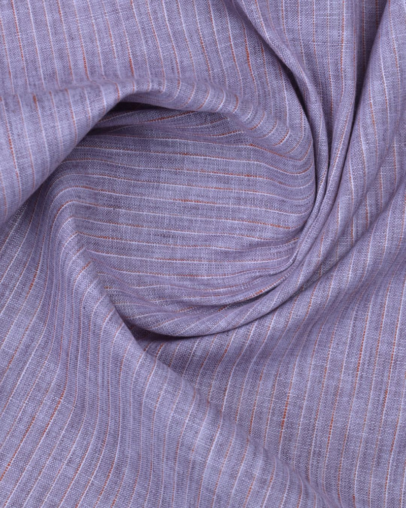 Violet & Orange Dotted Line Stripes -Full-Bamboo Linen