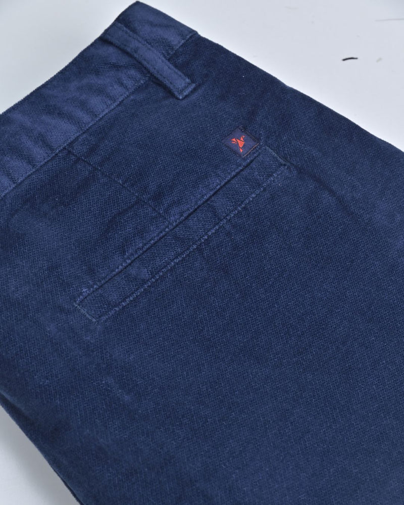 Sapphire Blue Hex Printed - Corduroy Pant