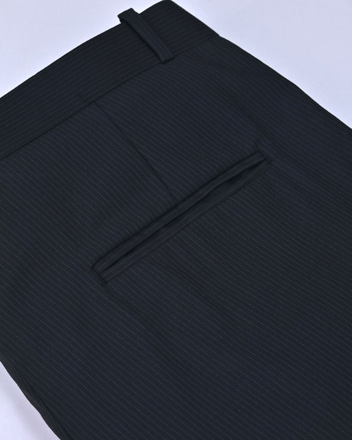 Black Mini Stripes - Wrinkle free Formal Pant