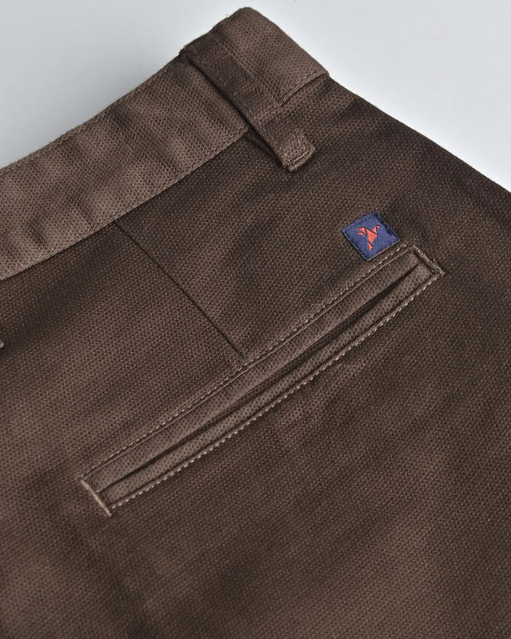 Honey Brown Grid Weave - Dobby Pant