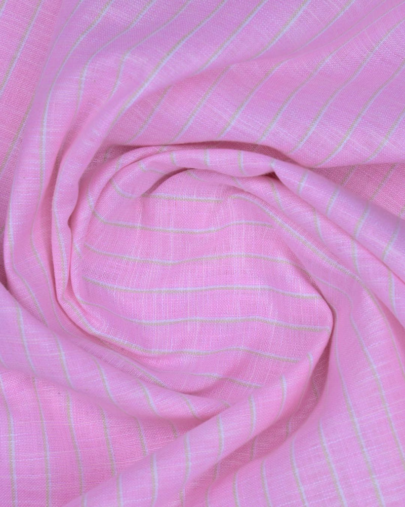 Mild Pink Stripes -Full-Bamboo Linen