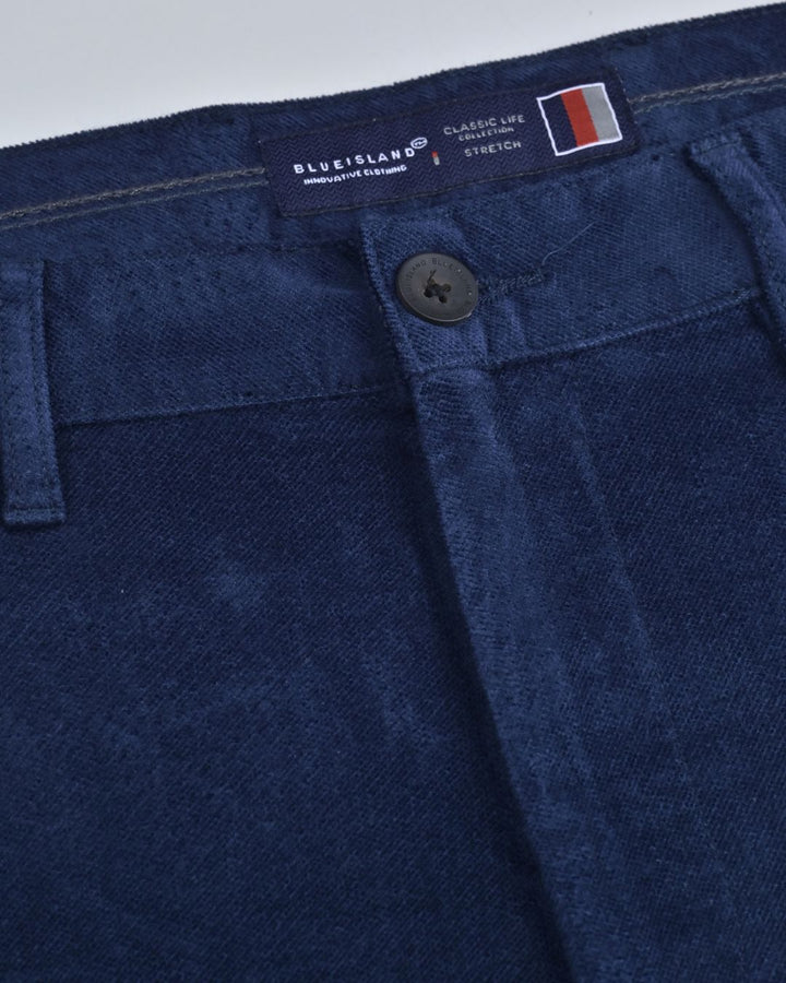 Sapphire Blue Hex Printed - Corduroy Pant