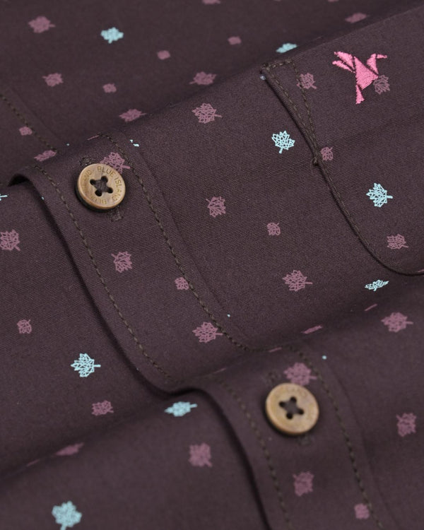 Choco Brown Print -Full-Stain Proof