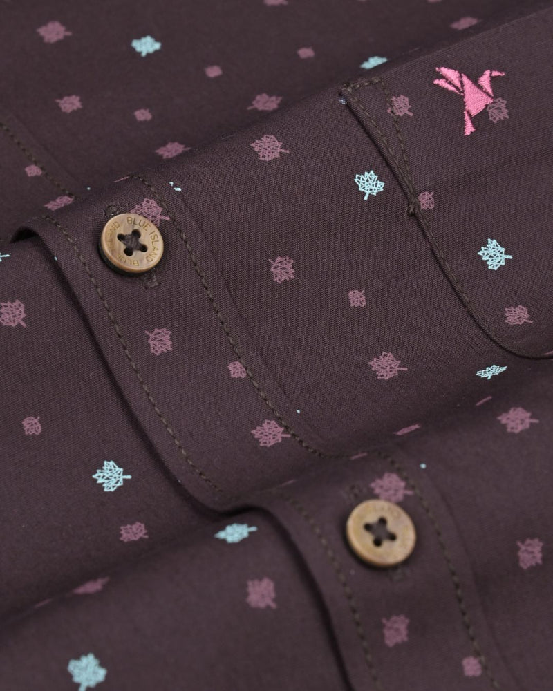 Choco Brown Print -Full-Stain Proof