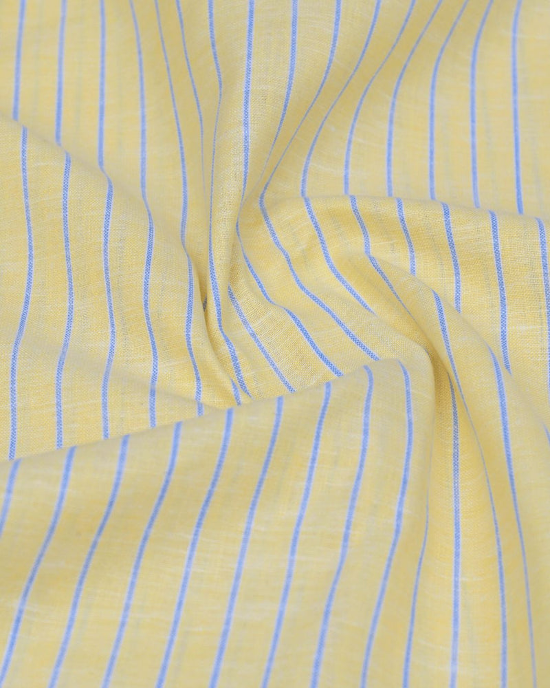 Cool Yellow Stripes -Full-Bamboo Linen