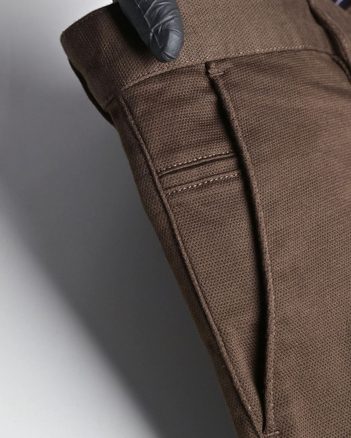 Honey Brown Grid Weave - Dobby Pant