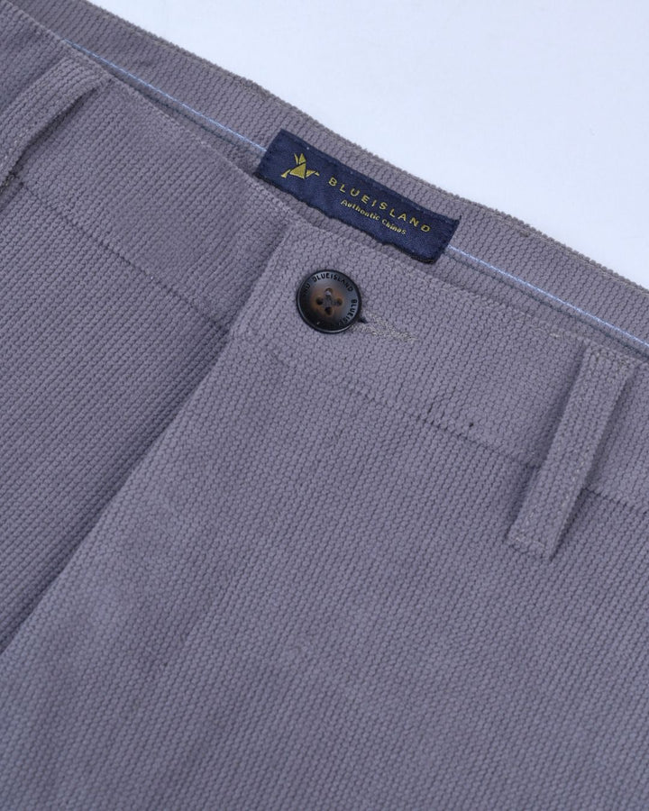 Grey Textured - Corduroy Pant