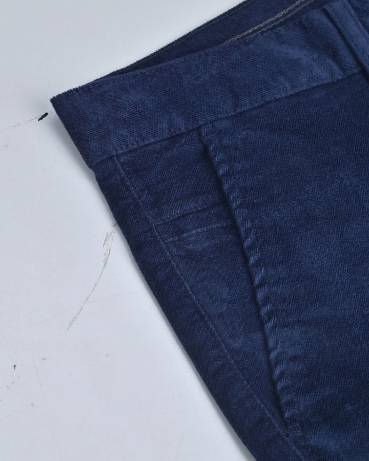 Sapphire Blue Hex Printed - Corduroy Pant