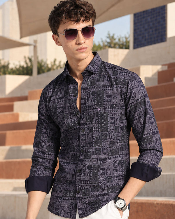 Dark Violet Print - Full - Pride Shirt