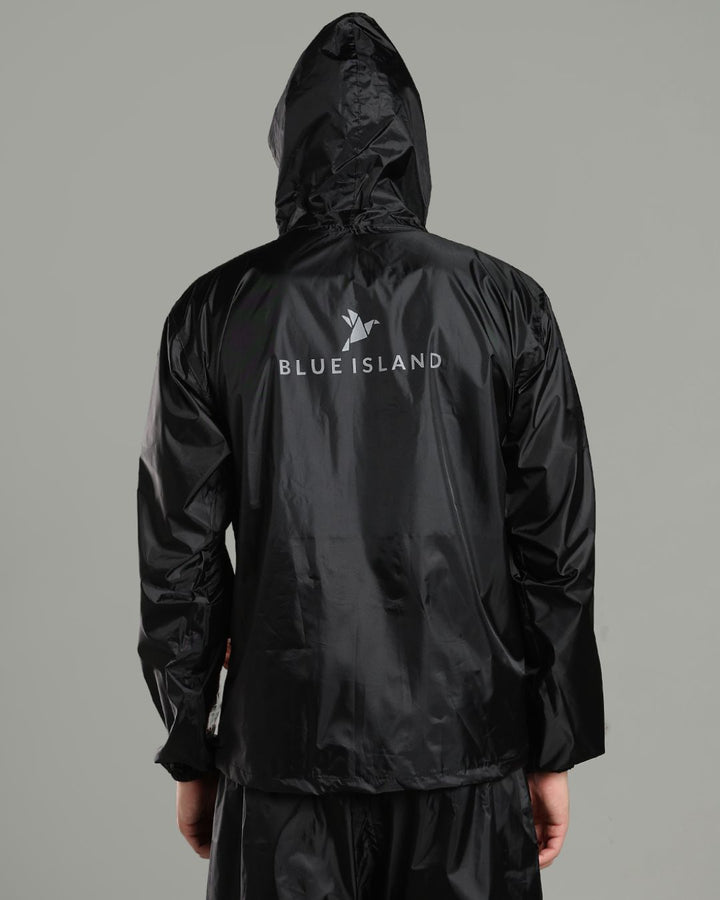 Black Reflector - Rain Jacket with Pant and Mobile Pouch