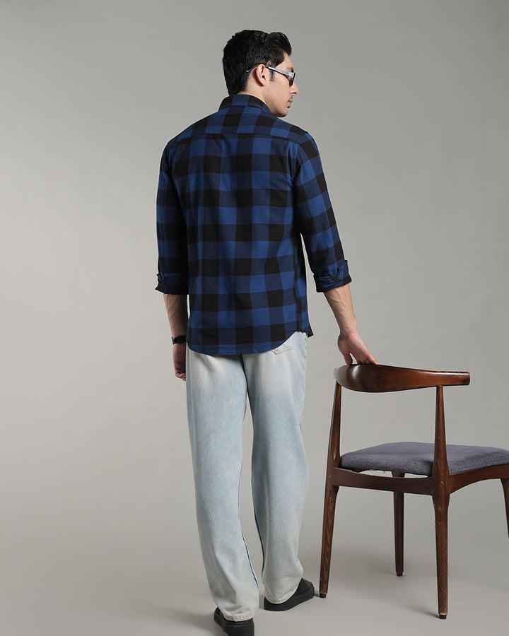 Blue & Black Box Checks - Full-Stain Proof