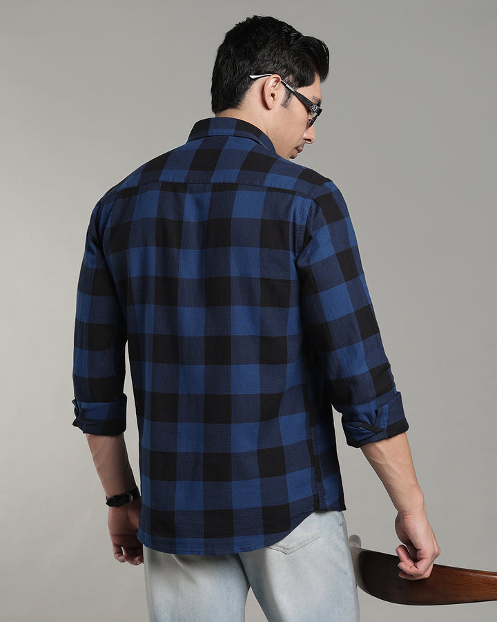 Blue & Black Box Checks - Full-Stain Proof