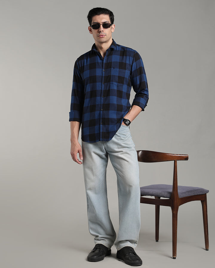 Blue & Black Box Checks - Full-Stain Proof