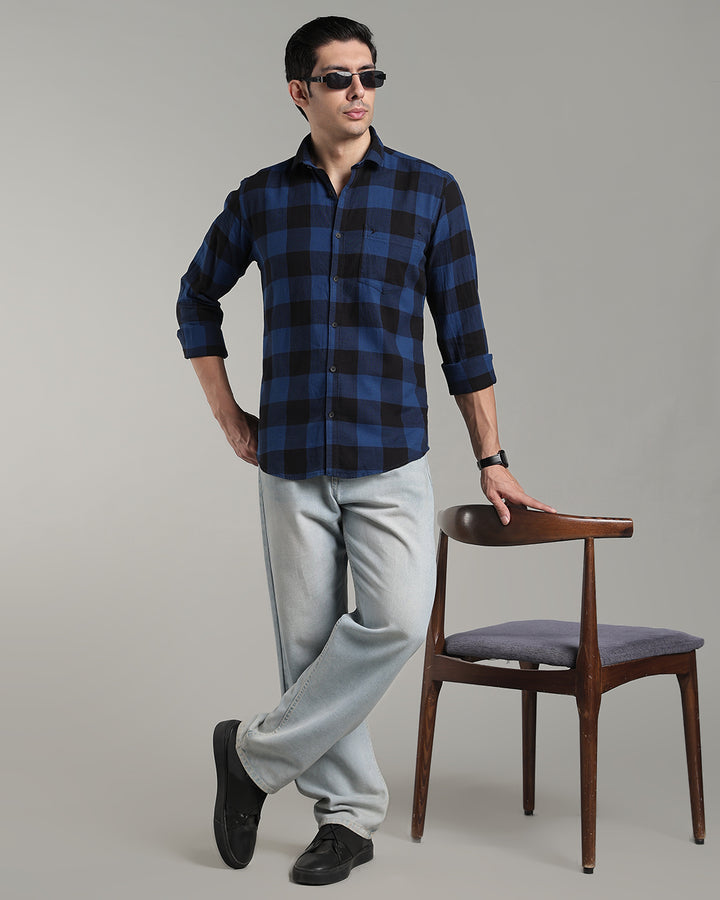 Blue & Black Box Checks - Full-Stain Proof