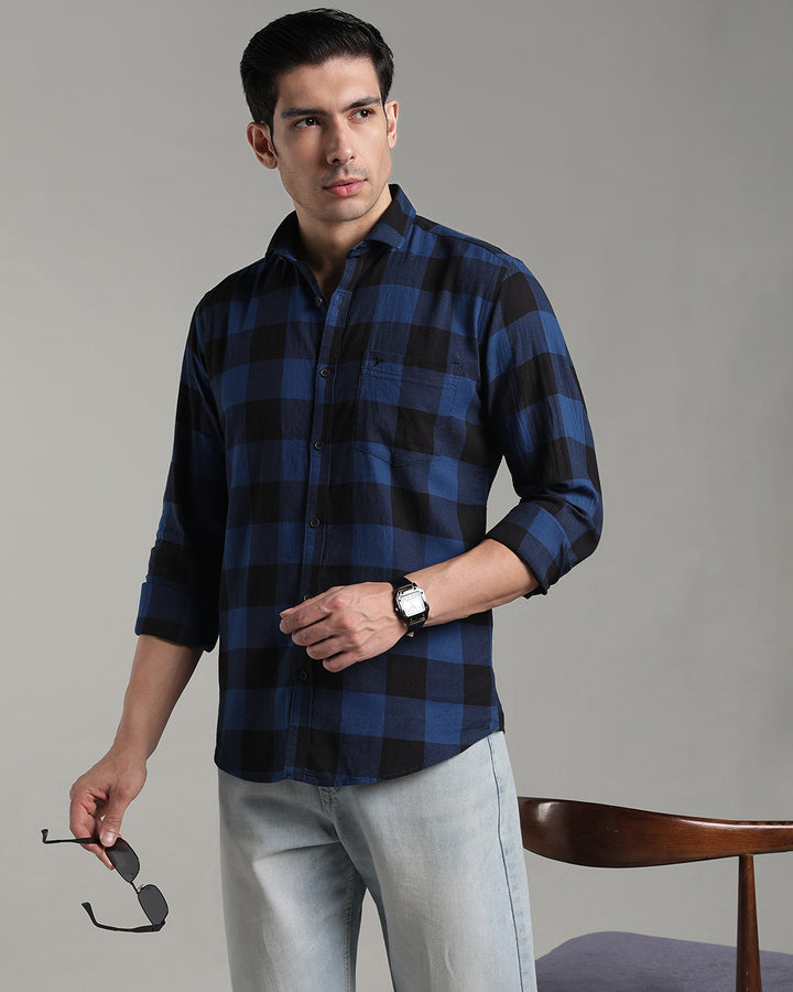 Blue & Black Box Checks - Full-Stain Proof