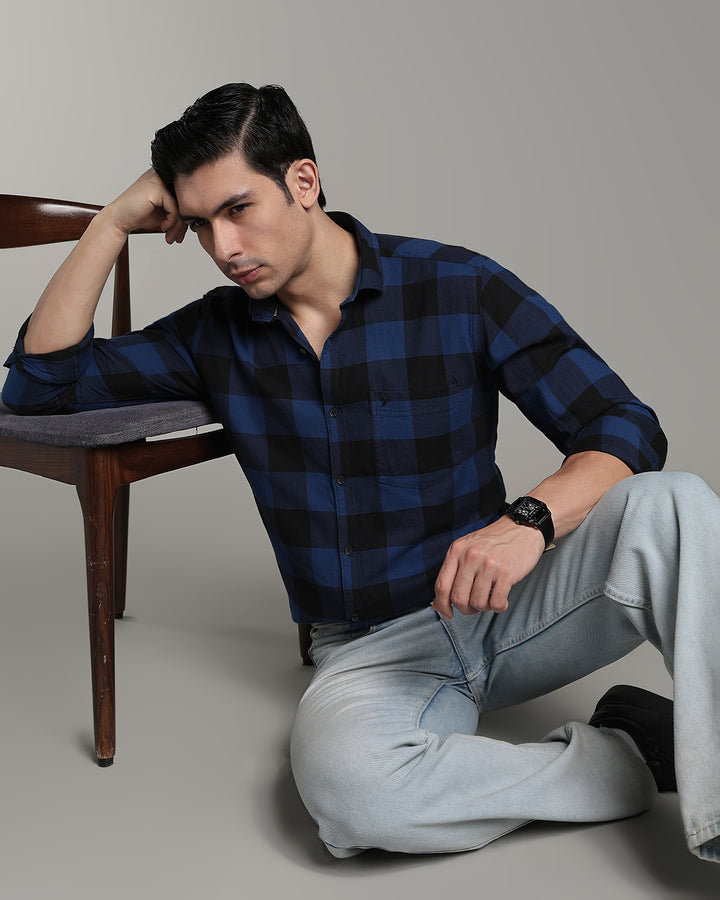 Blue & Black Box Checks - Full-Stain Proof