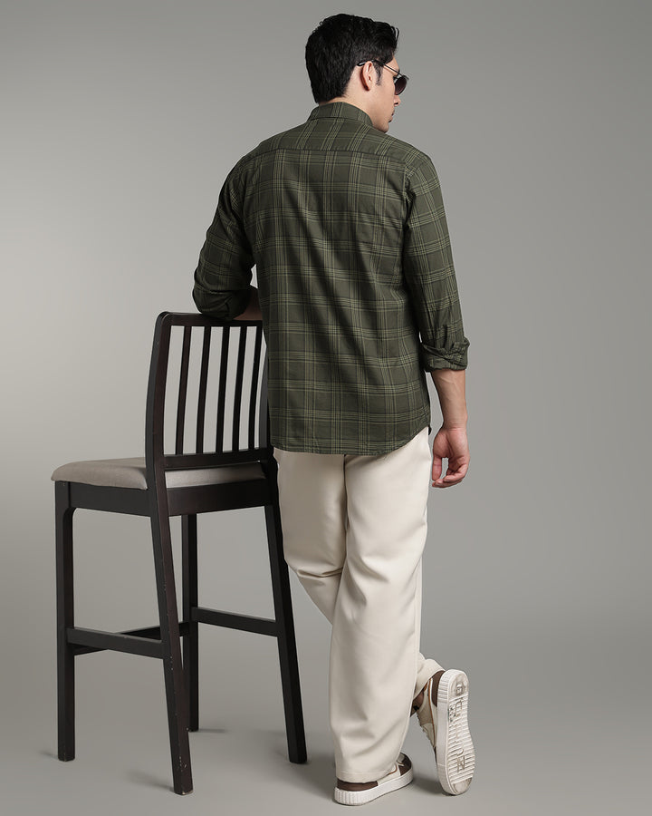 Jungle Green Multi Line Checks - Full-Stain Proof