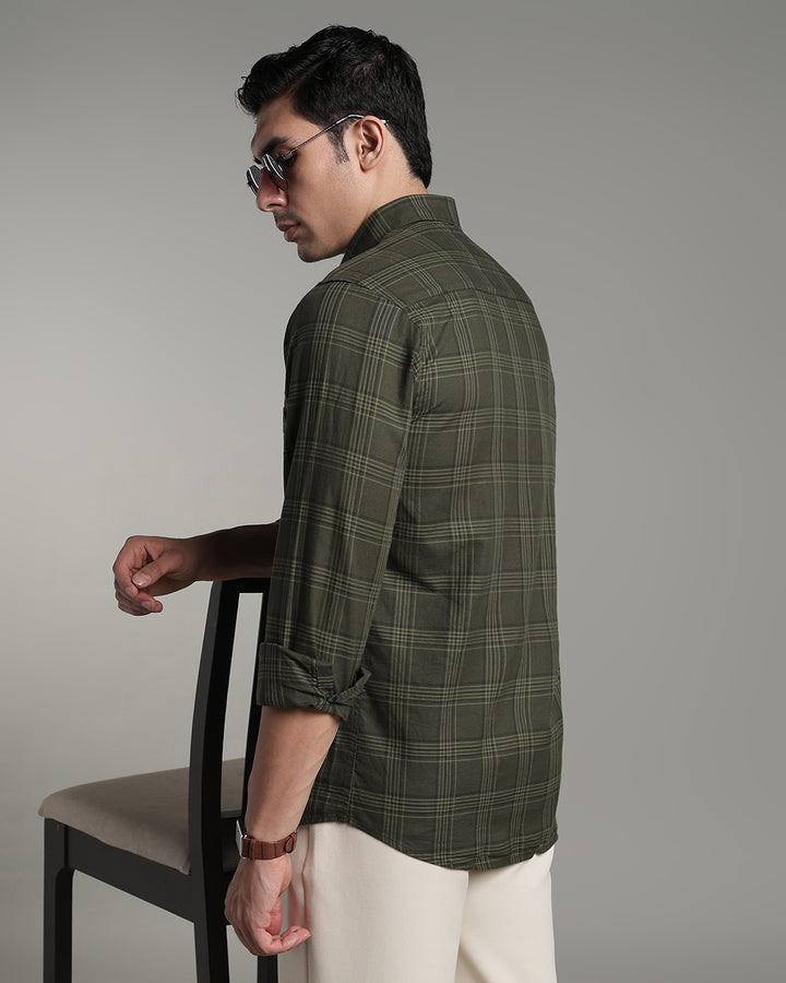 Jungle Green Multi Line Checks - Full-Stain Proof