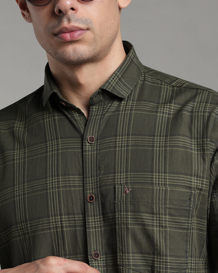 Jungle Green Multi Line Checks - Full-Stain Proof