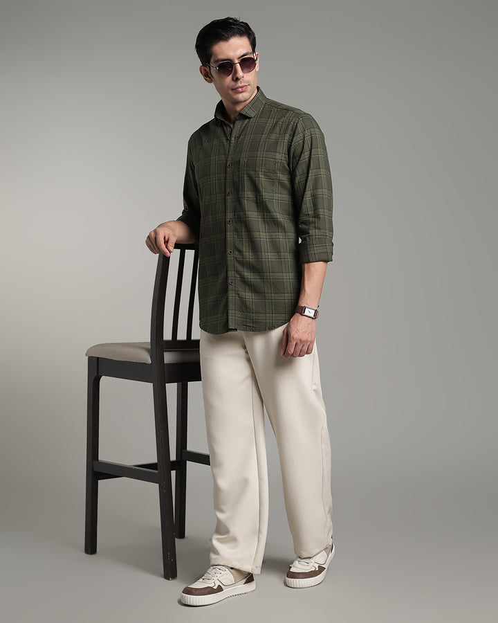 Jungle Green Multi Line Checks - Full-Stain Proof
