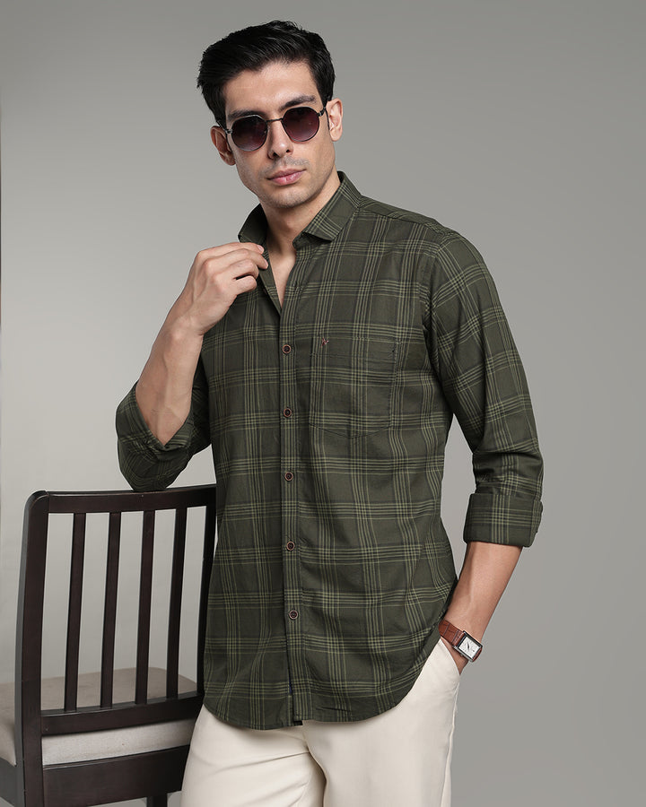Jungle Green Multi Line Checks - Full-Stain Proof