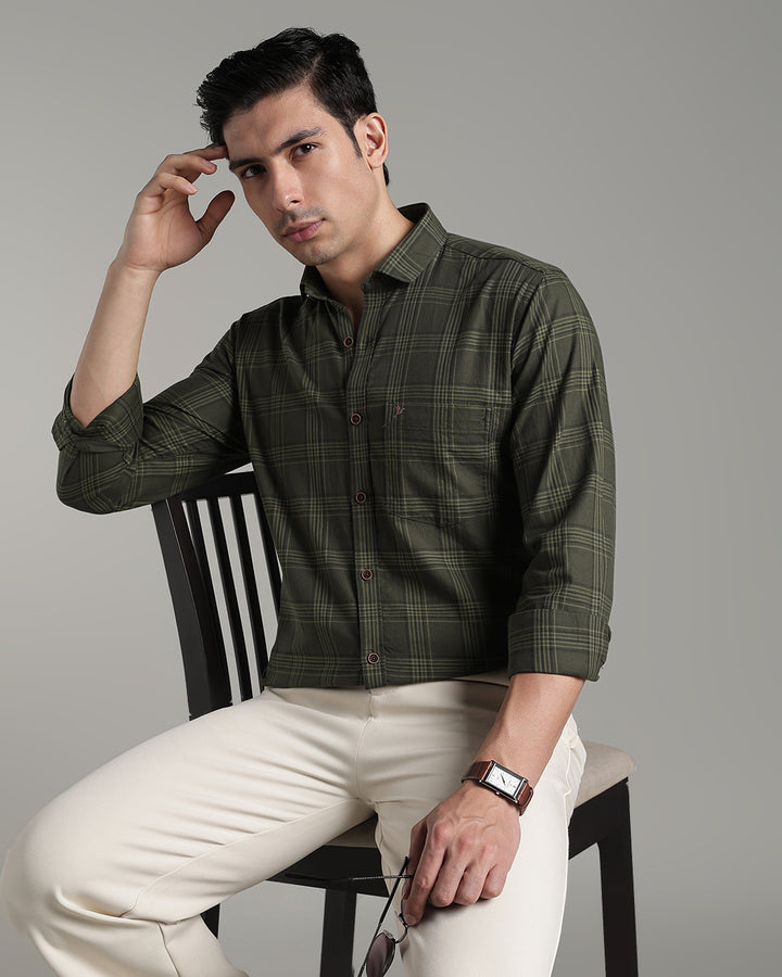 Jungle Green Multi Line Checks - Full-Stain Proof