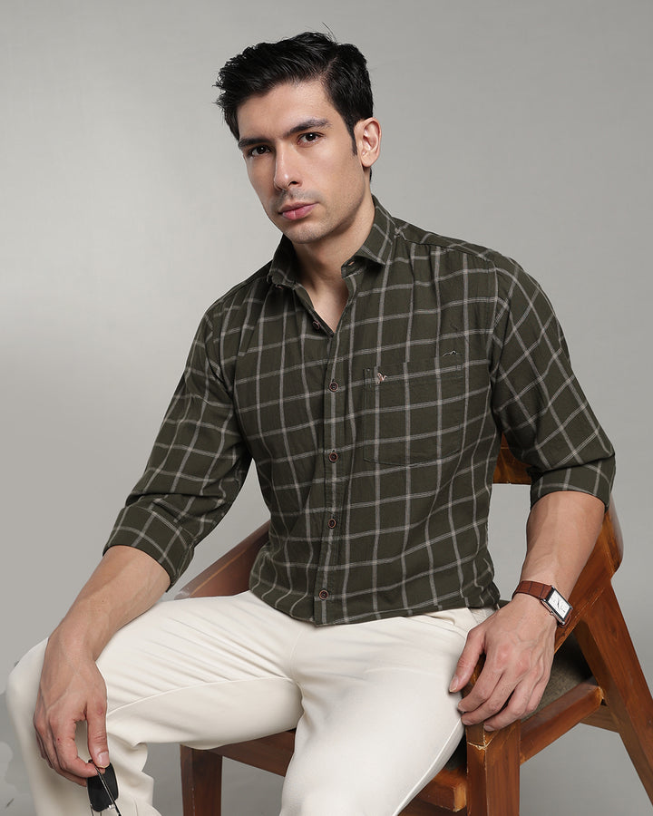 Dark Green Square Checks - Full-Stain Proof