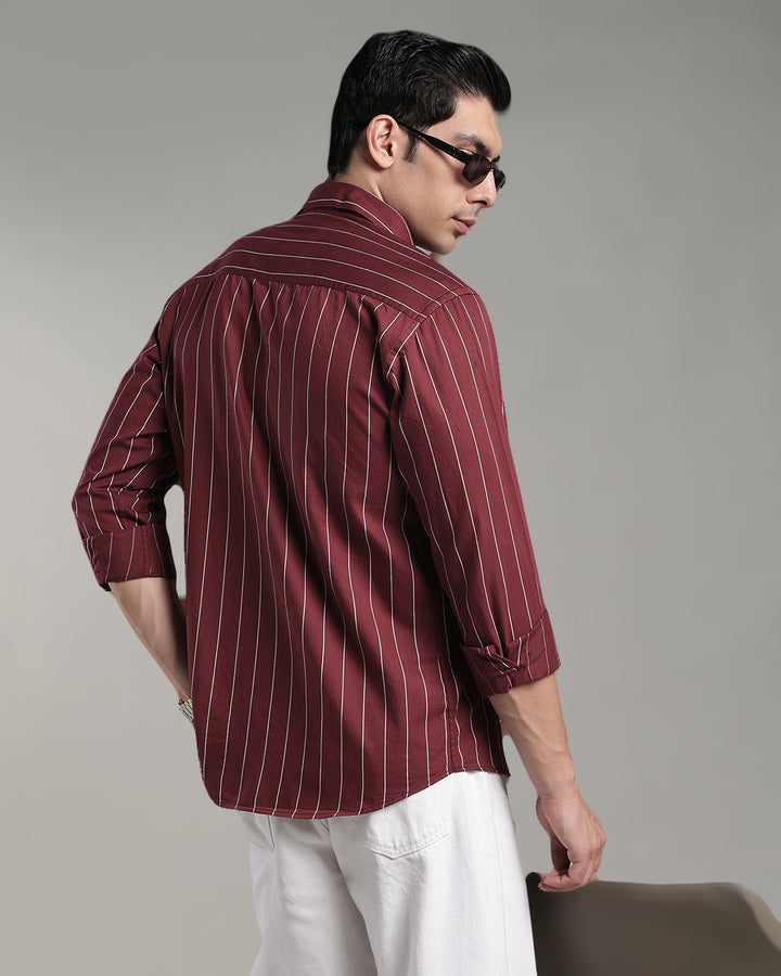 Mighty Maroon Stripes - Full-Stain Proof