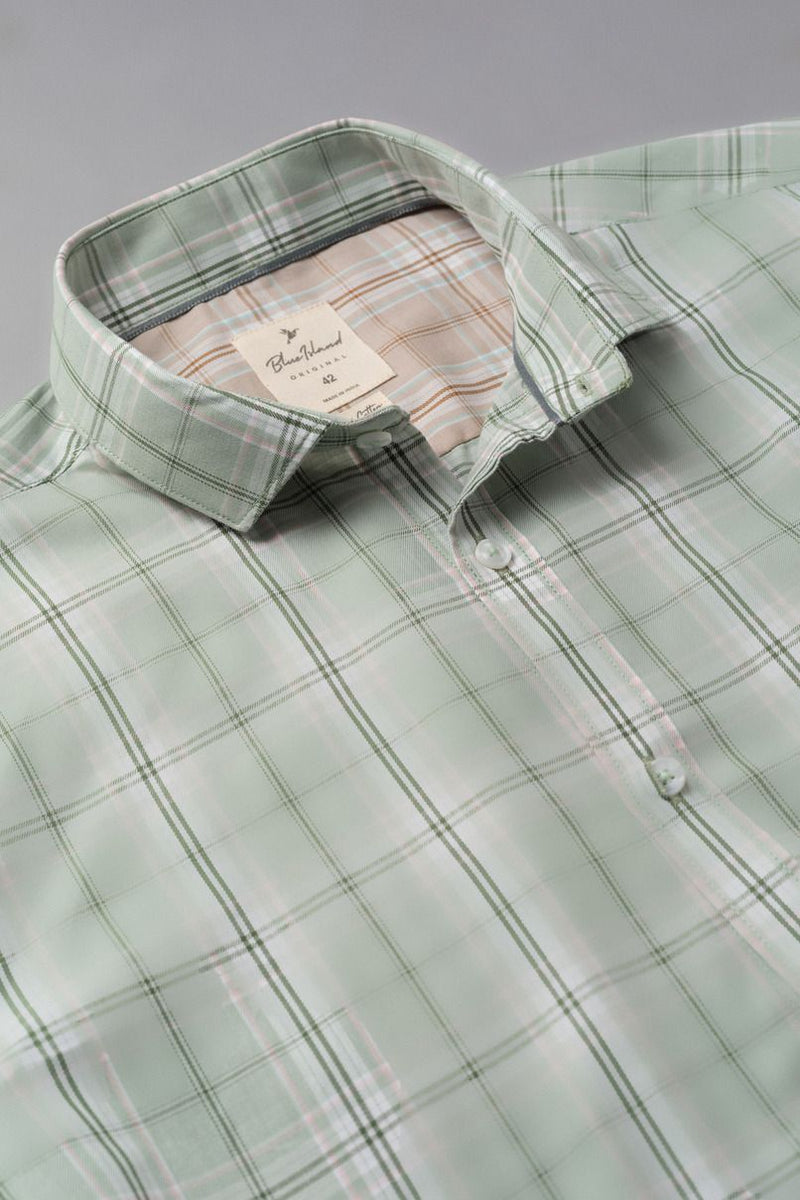 Pistah Green Checks - Full-Stain Proof