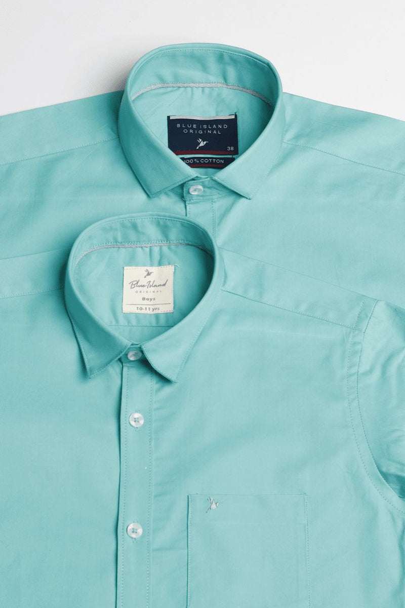 FATHER & SON - Turquoise Green Solid