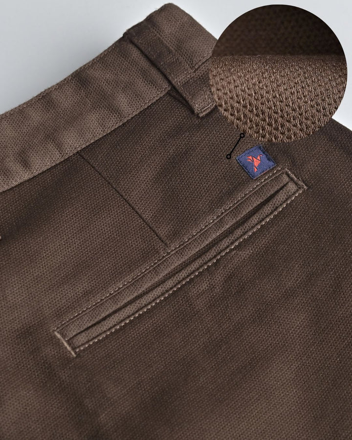 Honey Brown Grid Weave - Dobby Pant