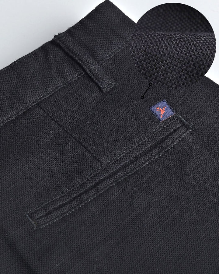 Black Basket Weave - Dobby Pant