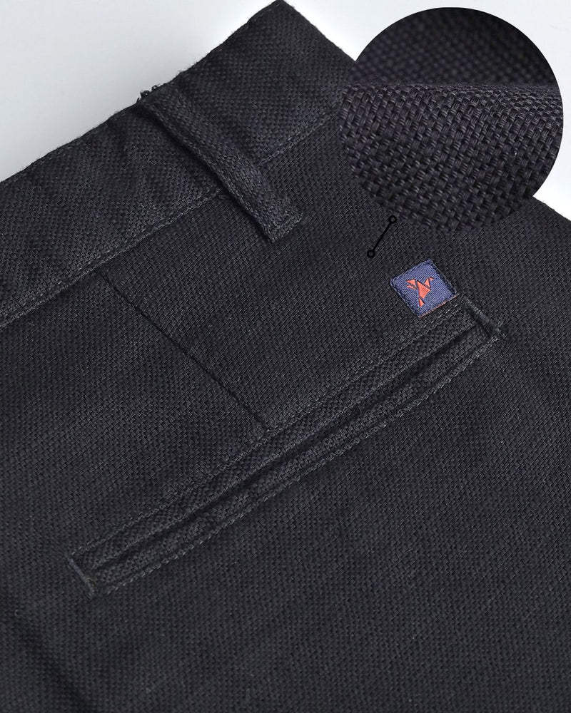 Black Basket Weave - Dobby Pant